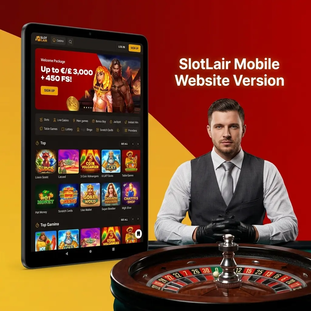 SlotLair mobile-optimised website