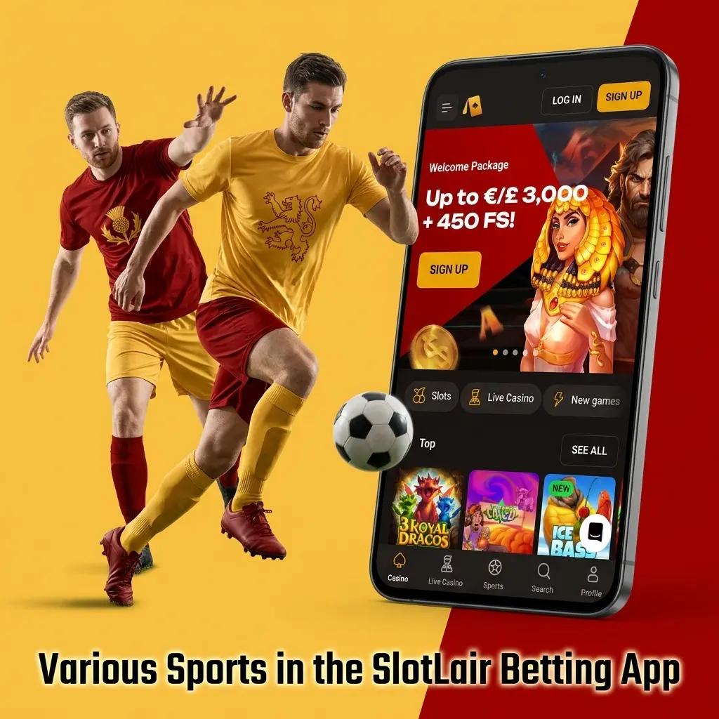 Various Sports in the SlotLair Betting App